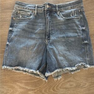 Judy Blue Distressed Blue Jean Shorts